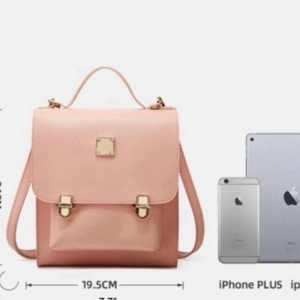 Light Pink Handbag/Backpack & Scarf - Picture 3 of 3